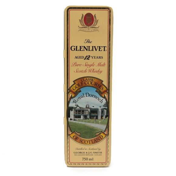 Vintage Glenlivet Scotch Whisky Tin Classic Golf Courses of Scotland Collectable - Picture 2 of 6